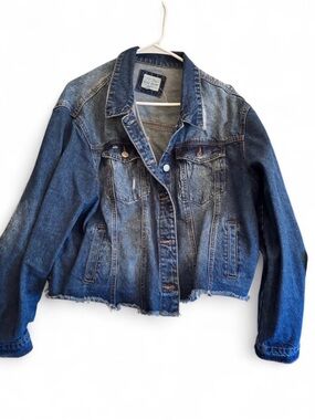 Women's wax jean denim jacket 1X